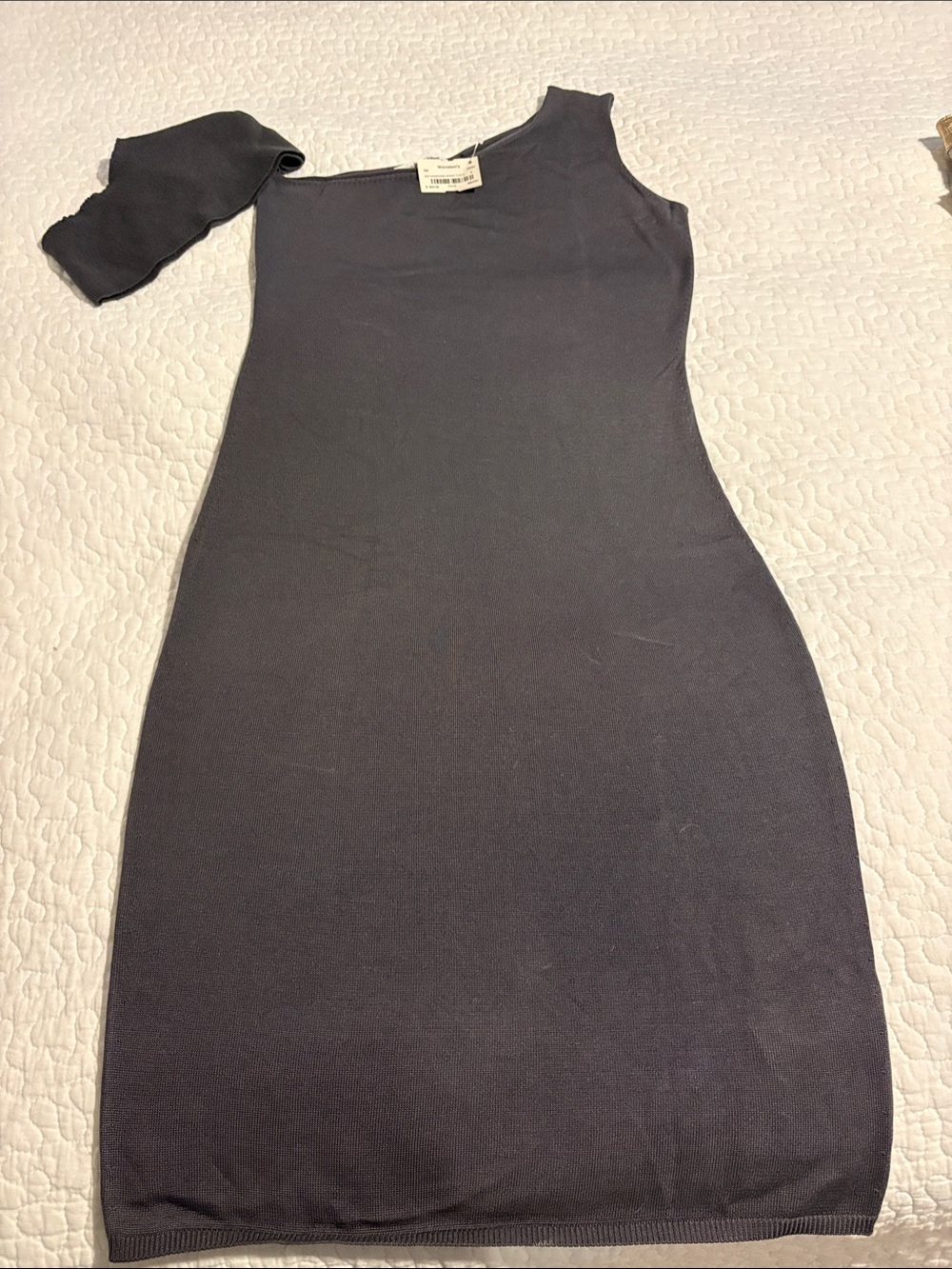 The House Of Gentry Black Asymmetrical One-Sleeve Bodycon Dress
